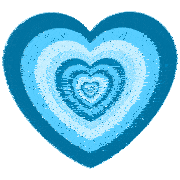 Gif animé coeur multi bleu